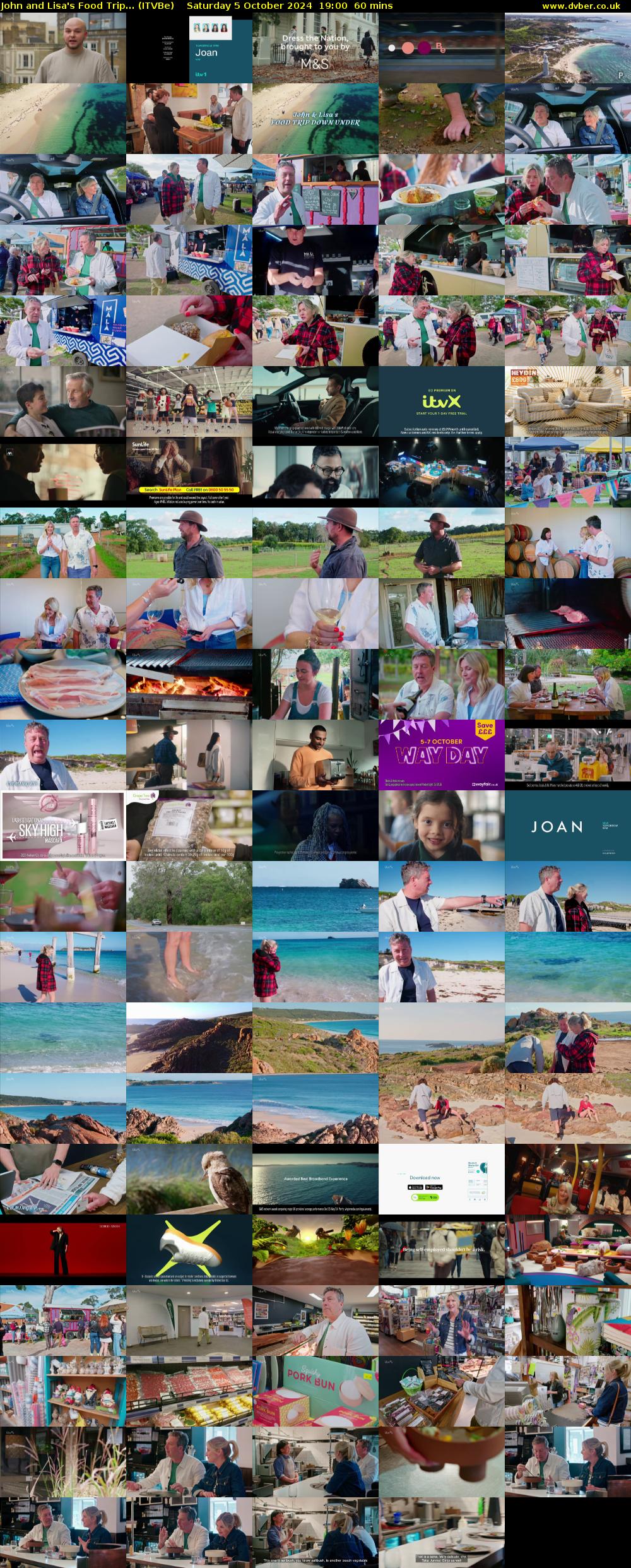 John and Lisa's Food Trip... (ITVBe) Saturday 5 October 2024 19:00 - 20:00
