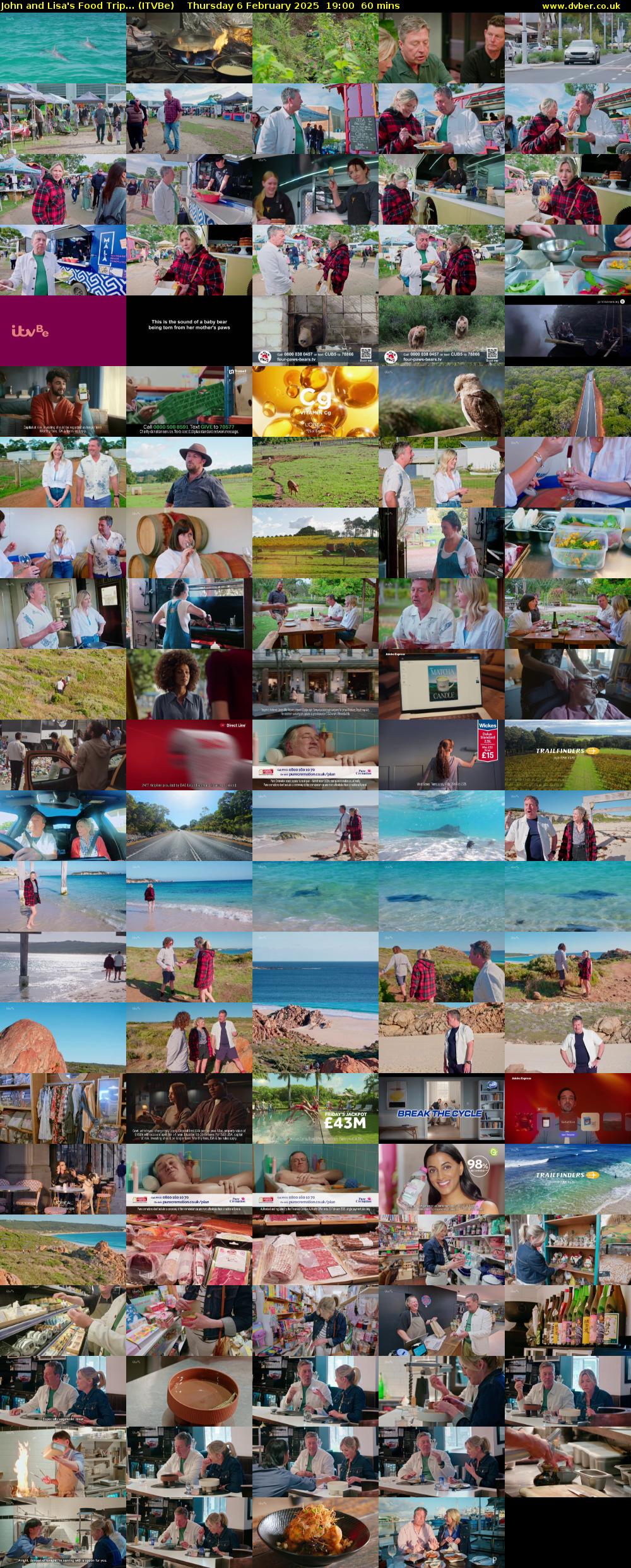 John and Lisa's Food Trip... (ITVBe) Thursday 6 February 2025 19:00 - 20:00