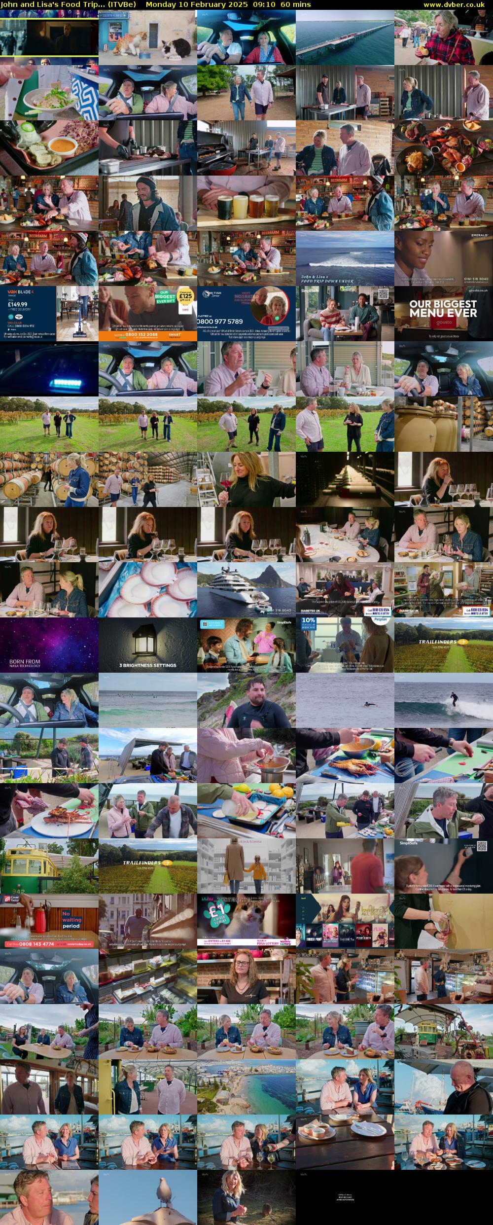 John and Lisa's Food Trip... (ITVBe) Monday 10 February 2025 09:10 - 10:10