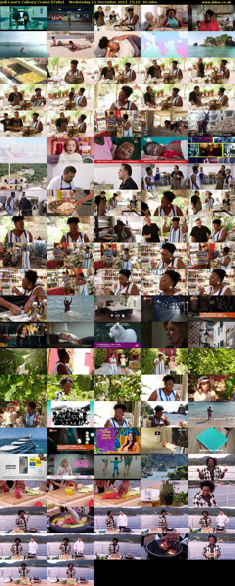Judi Love's Culinary Cruise (ITVBe) Wednesday 11 December 2024 15:10 - 16:10