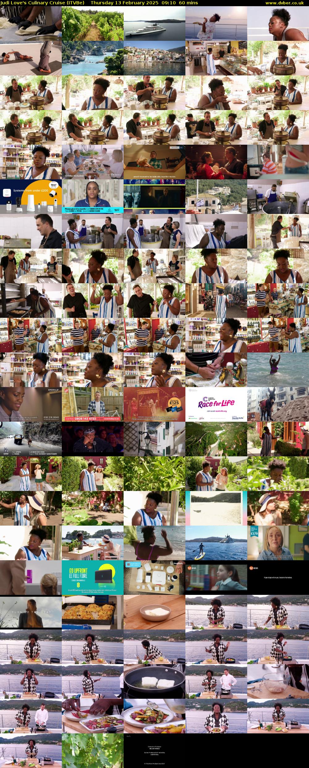 Judi Love's Culinary Cruise (ITVBe) Thursday 13 February 2025 09:10 - 10:10