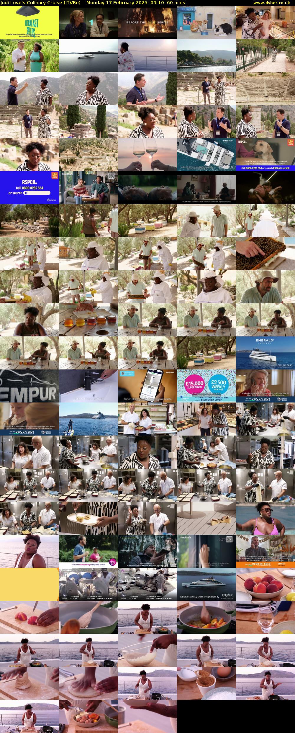Judi Love's Culinary Cruise (ITVBe) Monday 17 February 2025 09:10 - 10:10