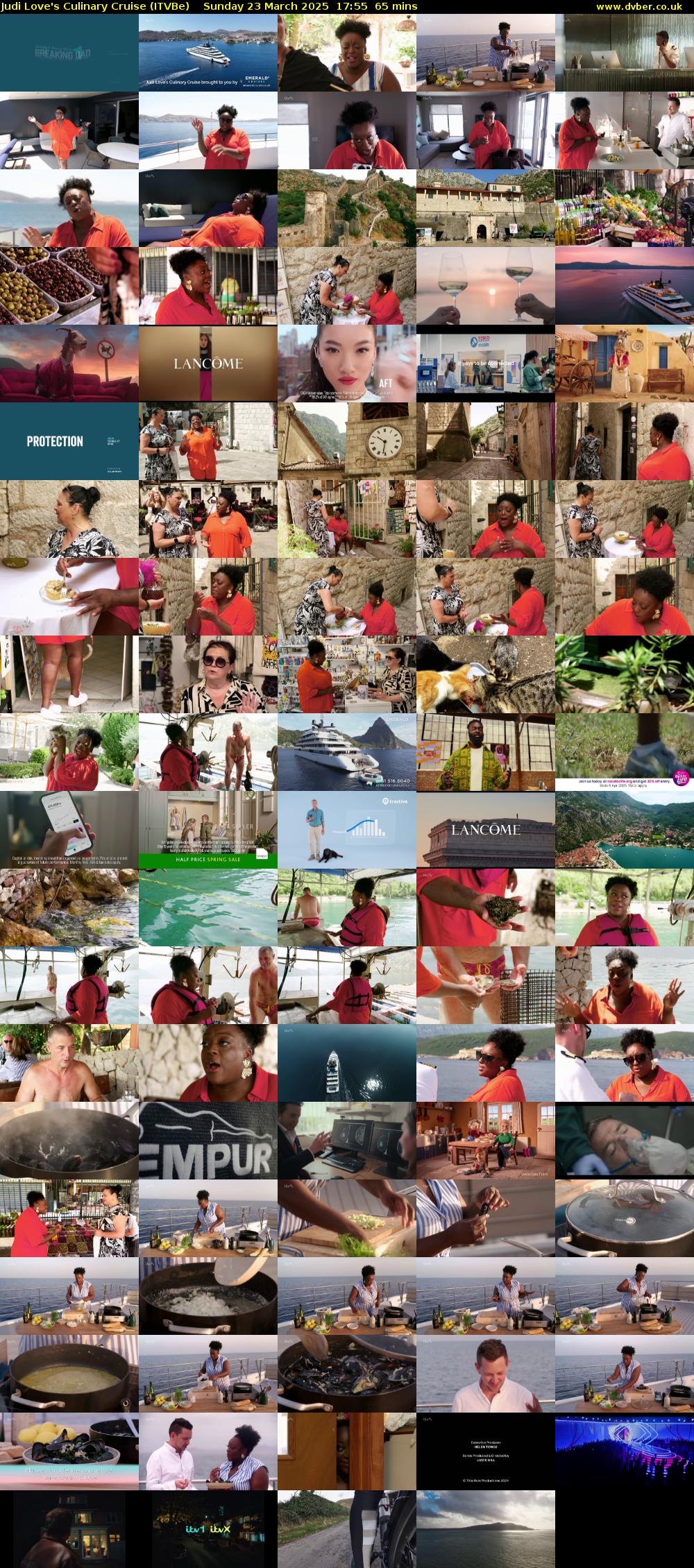 Judi Love's Culinary Cruise (ITVBe) Sunday 23 March 2025 17:55 - 19:00