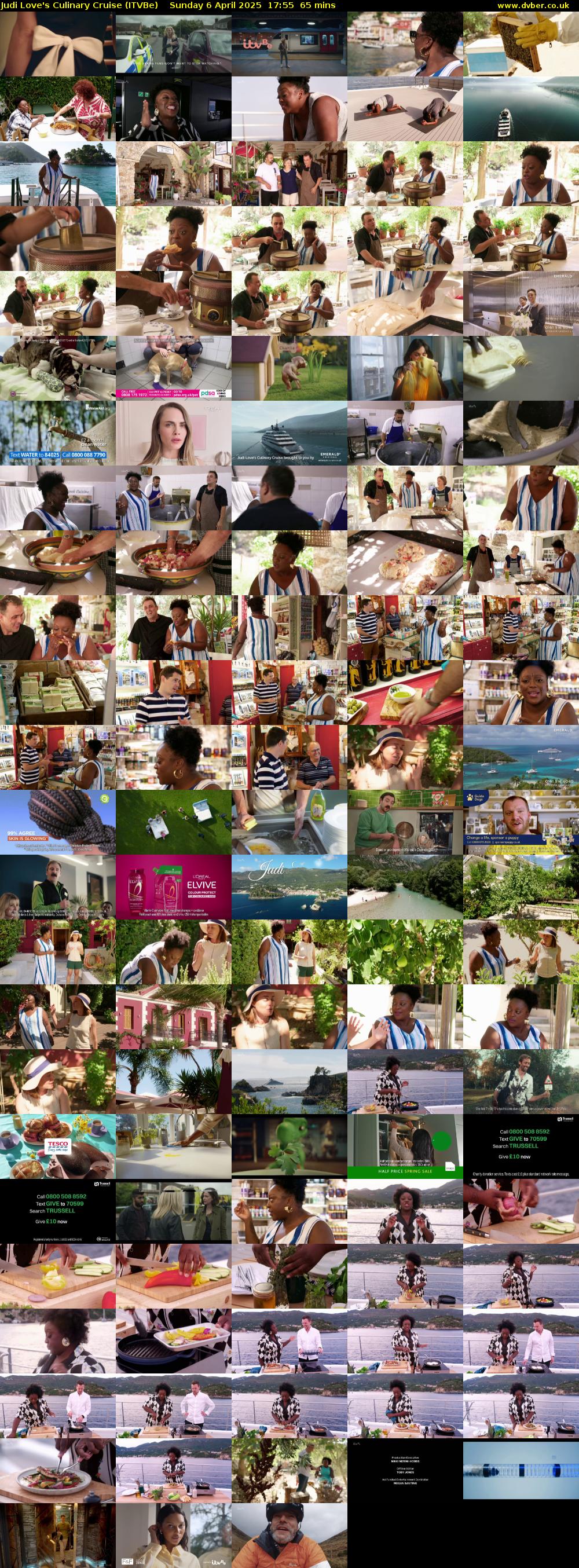 Judi Love's Culinary Cruise (ITVBe) Sunday 6 April 2025 17:55 - 19:00