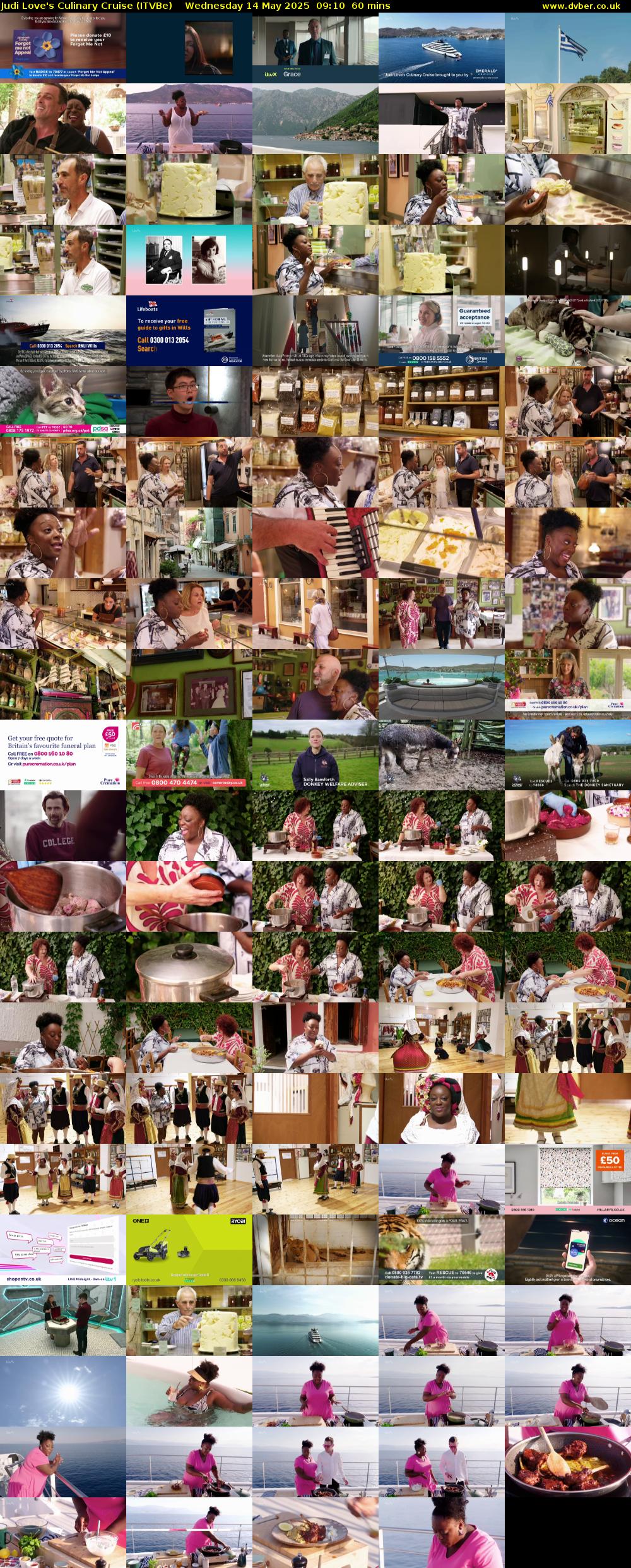 Judi Love's Culinary Cruise (ITVBe) Wednesday 14 May 2025 09:10 - 10:10