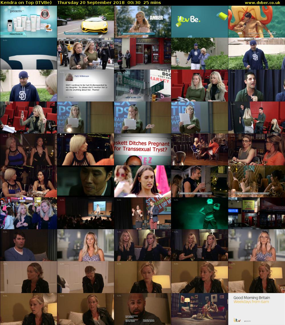 Kendra on Top (ITVBe) Thursday 20 September 2018 00:30 - 00:55