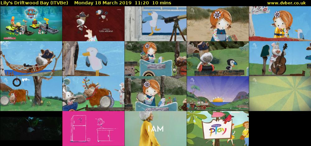 Lily's Driftwood Bay (ITVBe) Monday 18 March 2019 11:20 - 11:30