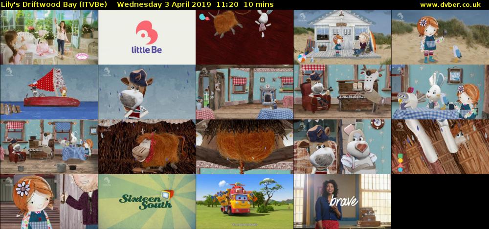 Lily's Driftwood Bay (ITVBe) Wednesday 3 April 2019 11:20 - 11:30