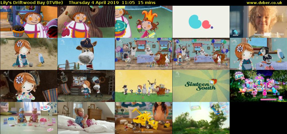 Lily's Driftwood Bay (ITVBe) Thursday 4 April 2019 11:05 - 11:20
