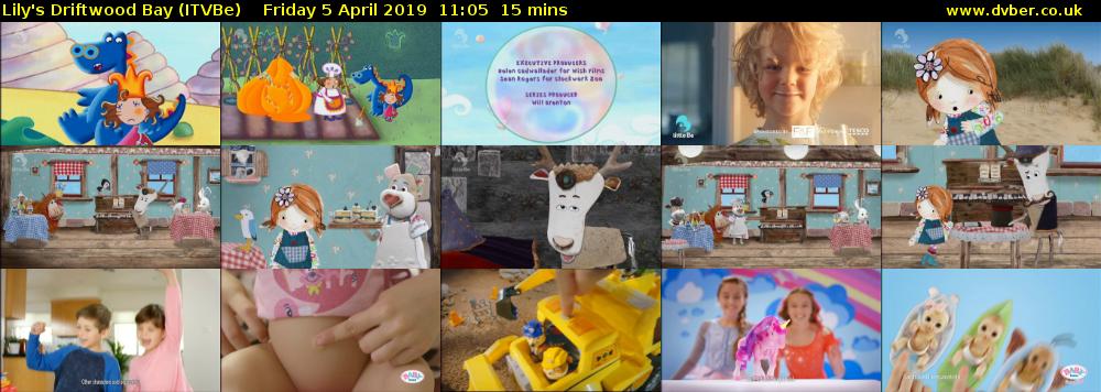 Lily's Driftwood Bay (ITVBe) Friday 5 April 2019 11:05 - 11:20