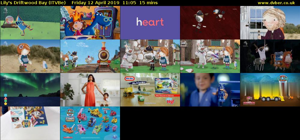 Lily's Driftwood Bay (ITVBe) Friday 12 April 2019 11:05 - 11:20