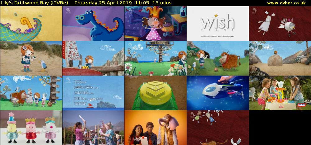 Lily's Driftwood Bay (ITVBe) Thursday 25 April 2019 11:05 - 11:20