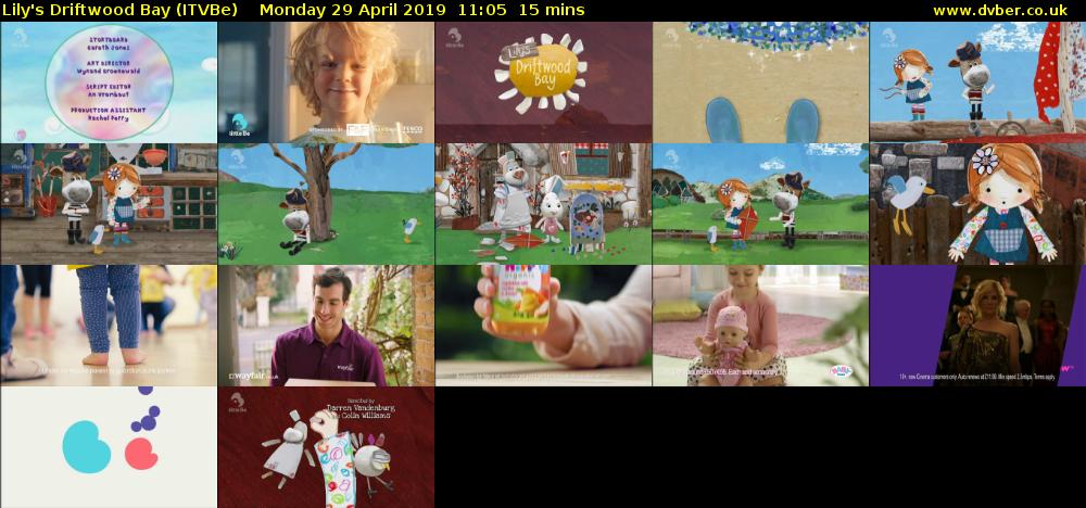 Lily's Driftwood Bay (ITVBe) Monday 29 April 2019 11:05 - 11:20