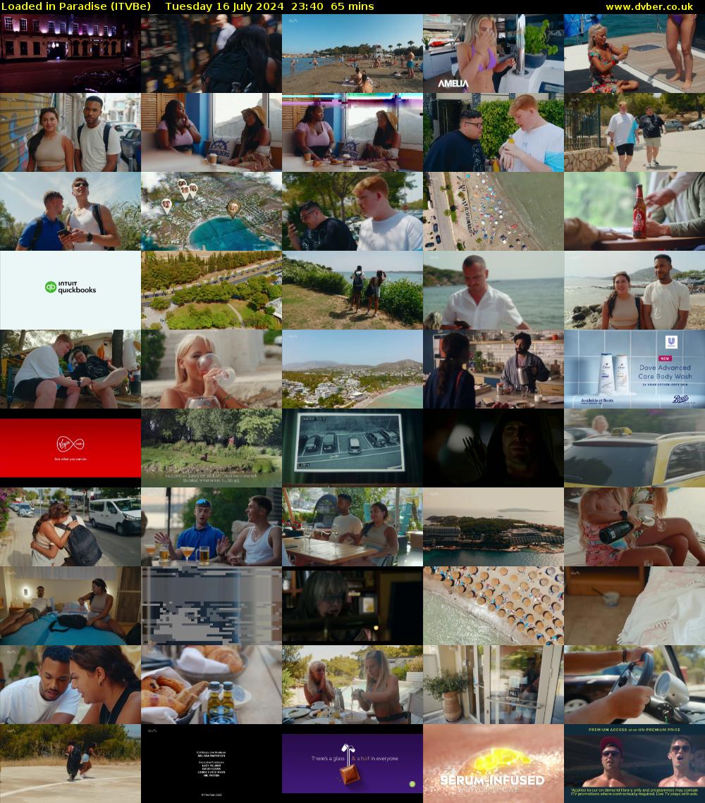 Loaded in Paradise (ITVBe) Tuesday 16 July 2024 23:40 - 00:45