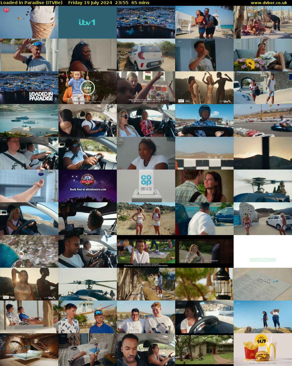 Loaded in Paradise (ITVBe) Friday 19 July 2024 23:55 - 01:00