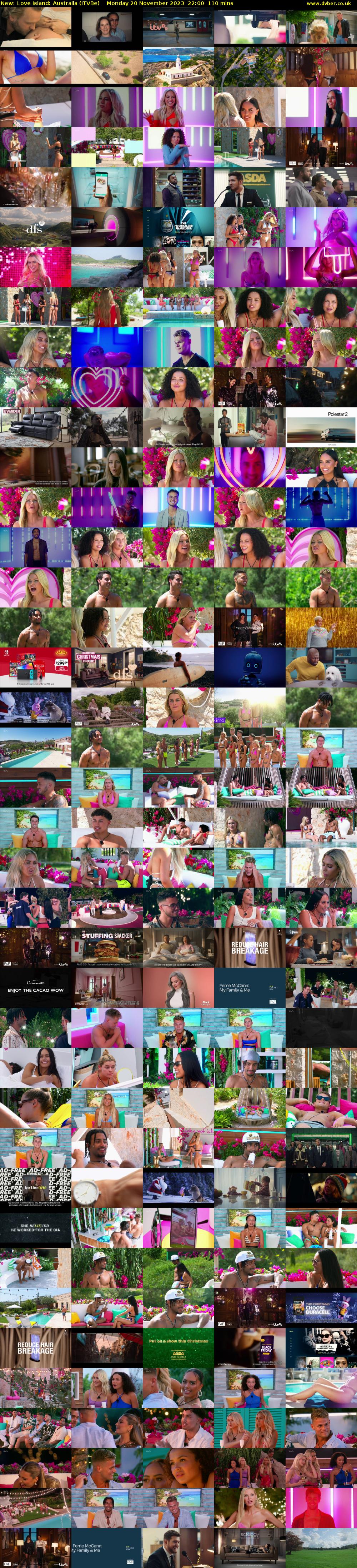 Love Island: Australia (ITVBe) Monday 20 November 2023 22:00 - 23:50