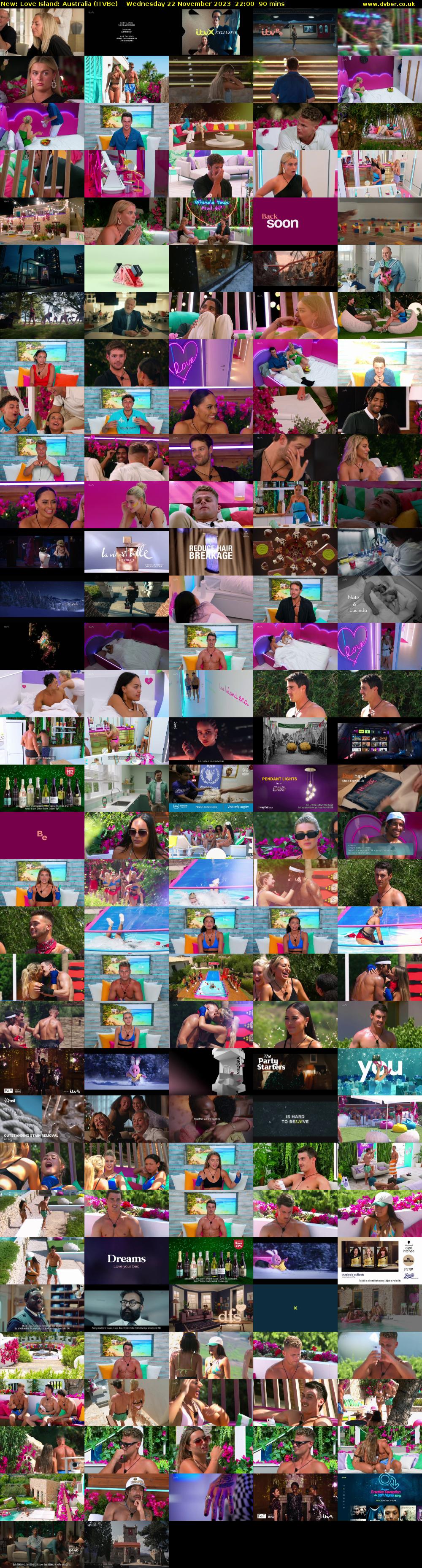 Love Island: Australia (ITVBe) Wednesday 22 November 2023 22:00 - 23:30