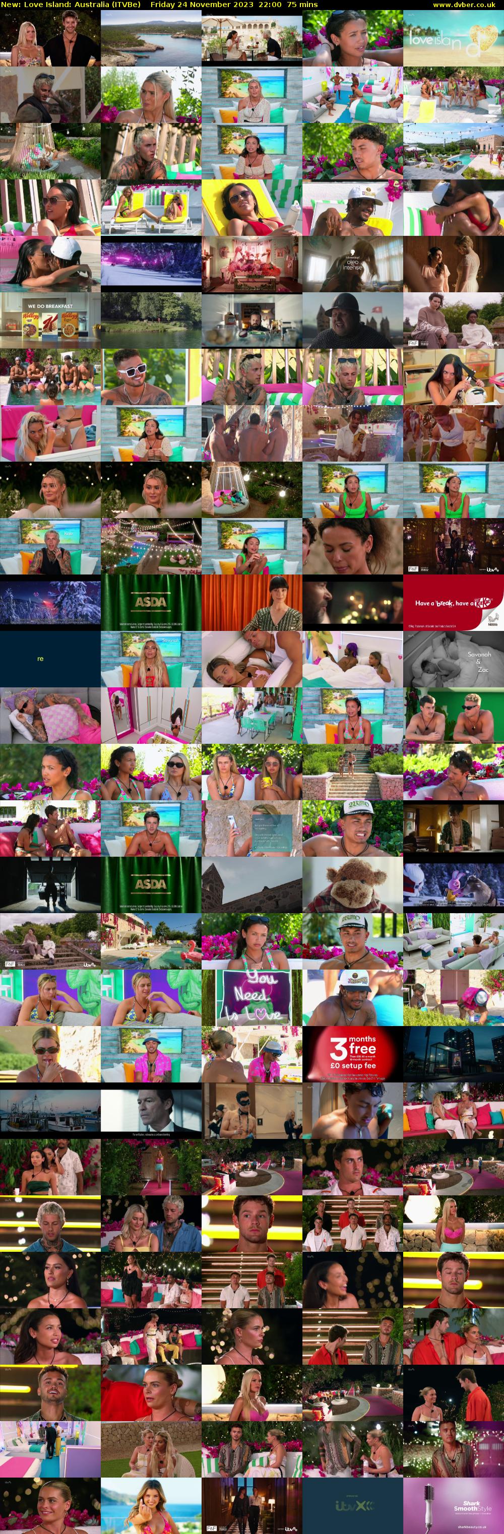 Love Island: Australia (ITVBe) Friday 24 November 2023 22:00 - 23:15