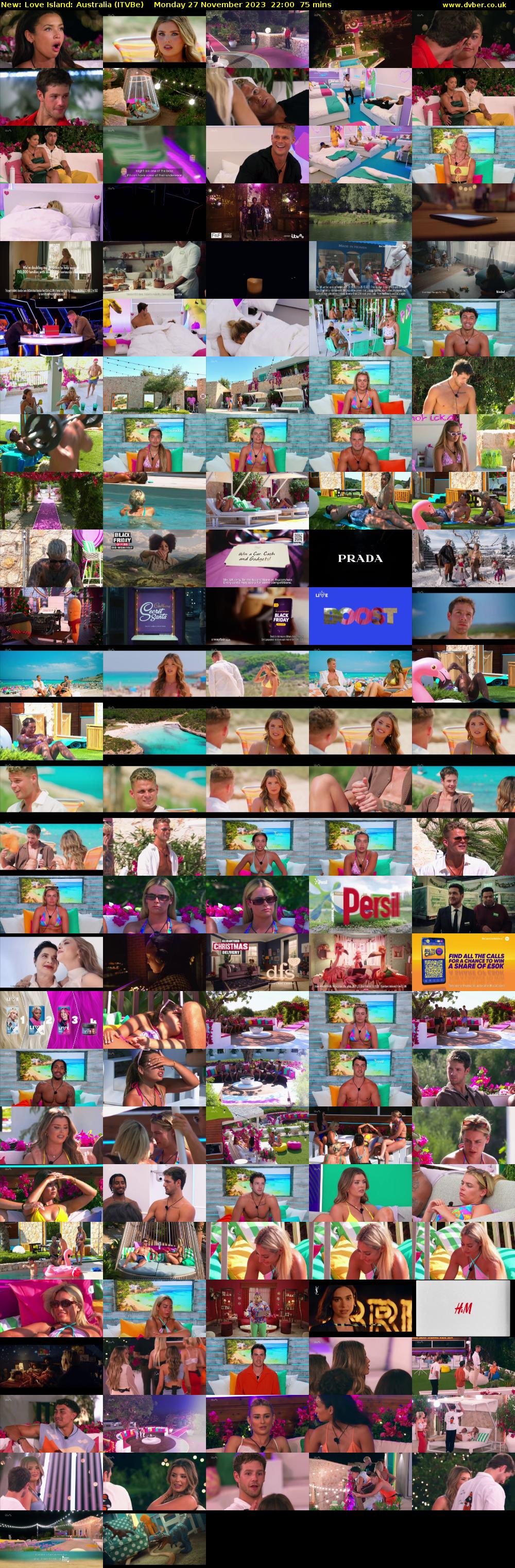 Love Island: Australia (ITVBe) Monday 27 November 2023 22:00 - 23:15