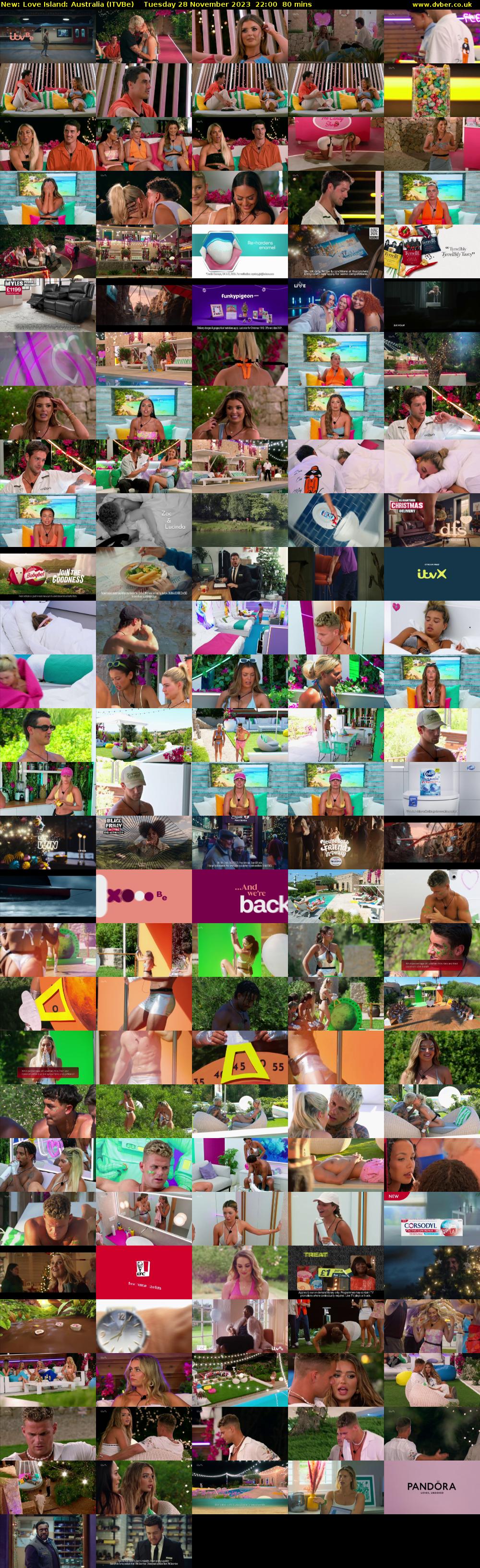 Love Island: Australia (ITVBe) Tuesday 28 November 2023 22:00 - 23:20