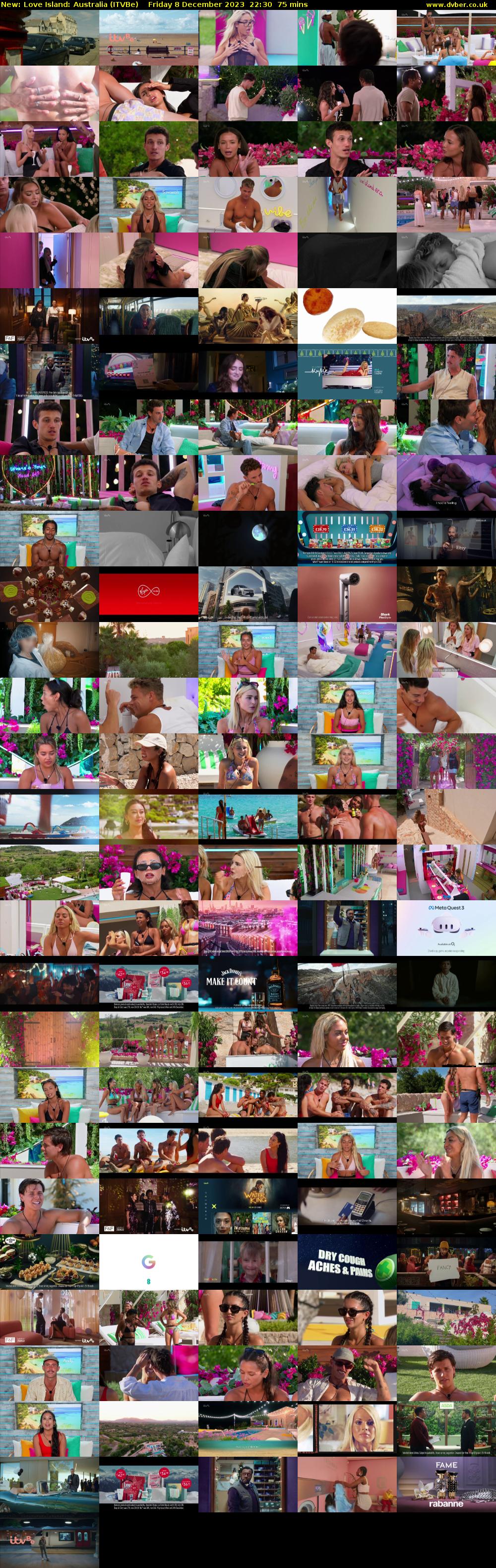 Love Island: Australia (ITVBe) Friday 8 December 2023 22:30 - 23:45