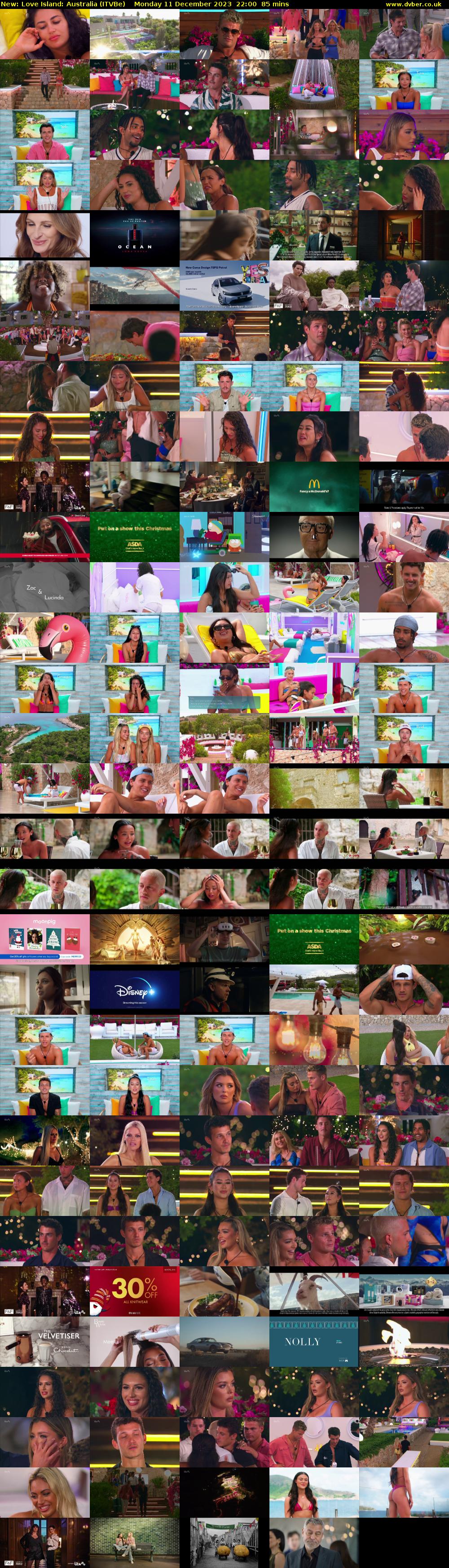 Love Island: Australia (ITVBe) Monday 11 December 2023 22:00 - 23:25