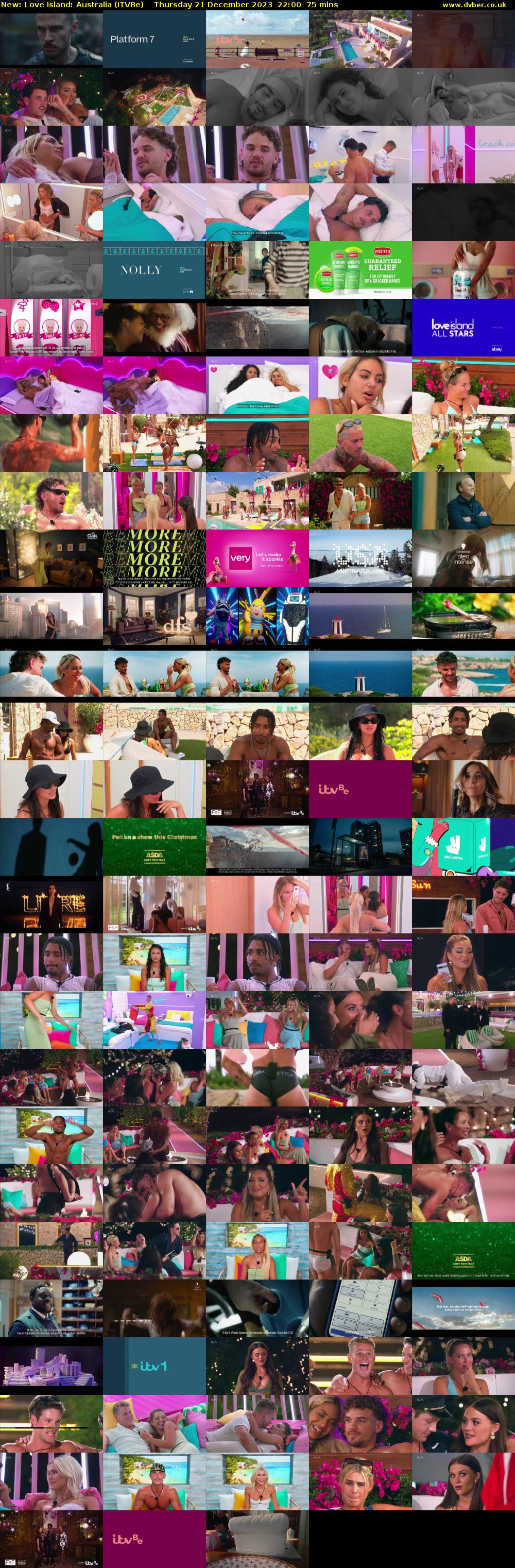 Love Island: Australia (ITVBe) Thursday 21 December 2023 22:00 - 23:15