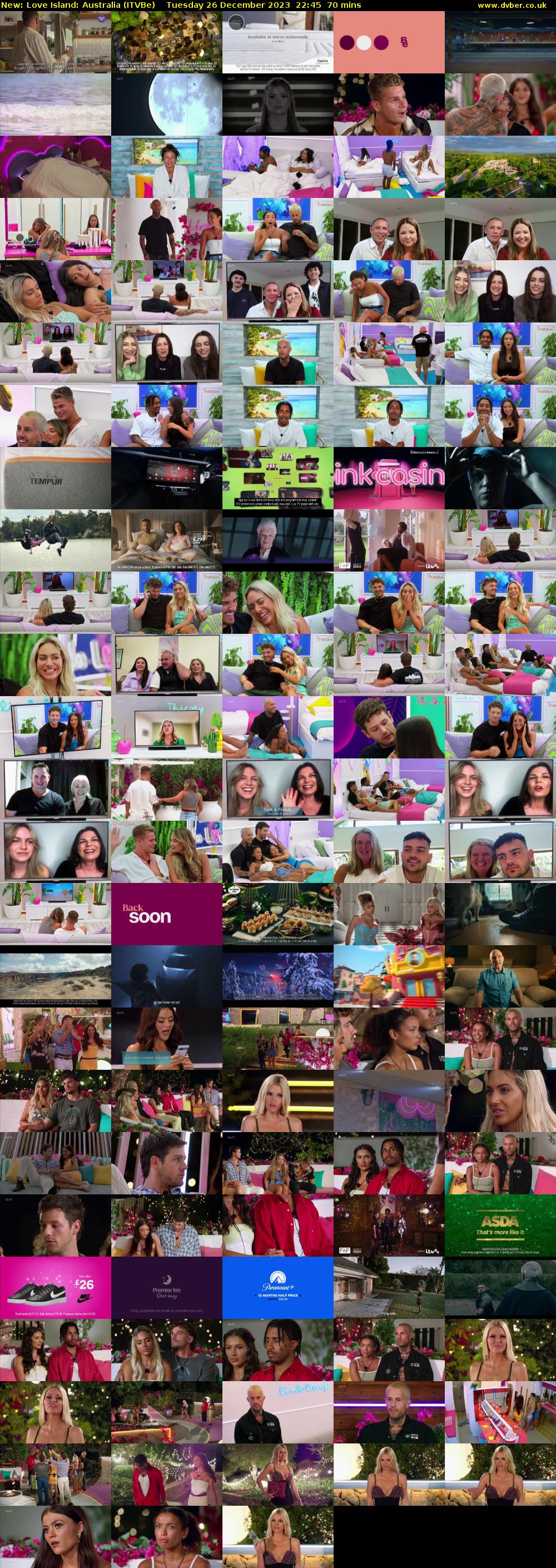 Love Island: Australia (ITVBe) Tuesday 26 December 2023 22:45 - 23:55