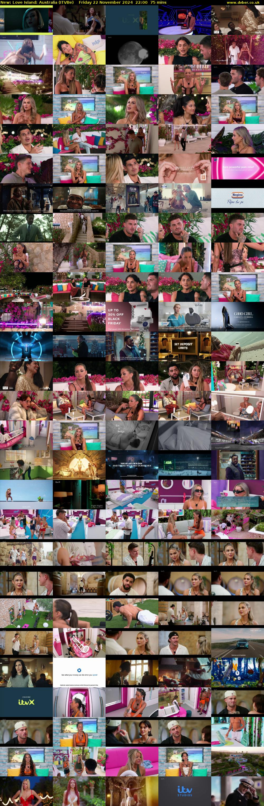 Love Island: Australia (ITVBe) Friday 22 November 2024 22:00 - 23:15