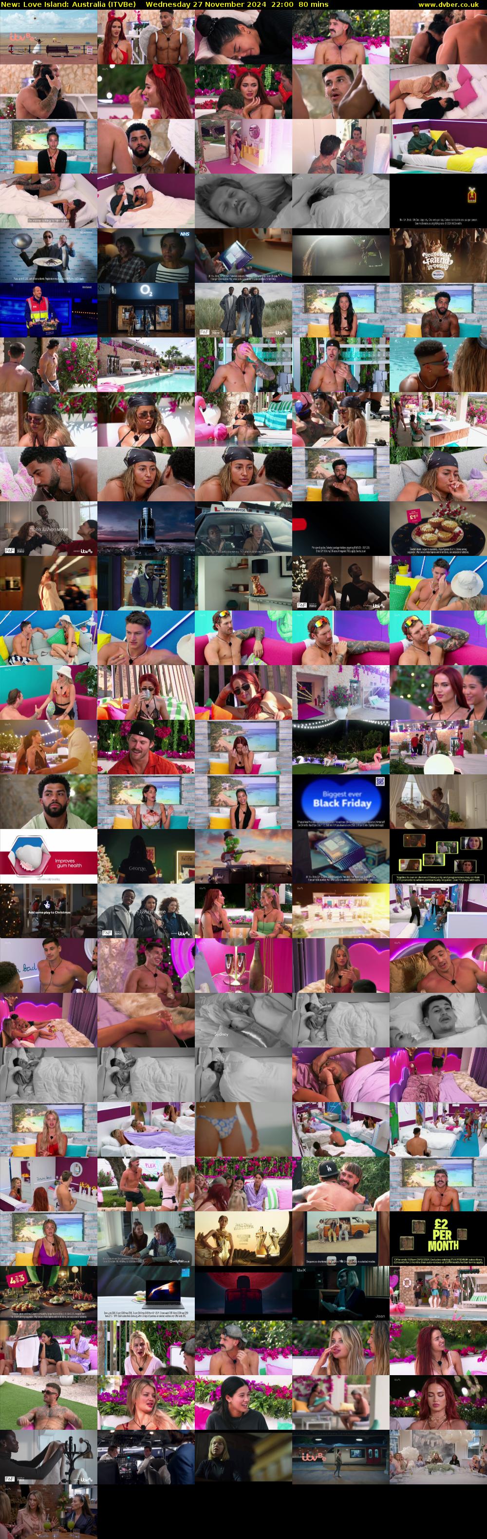Love Island: Australia (ITVBe) Wednesday 27 November 2024 22:00 - 23:20