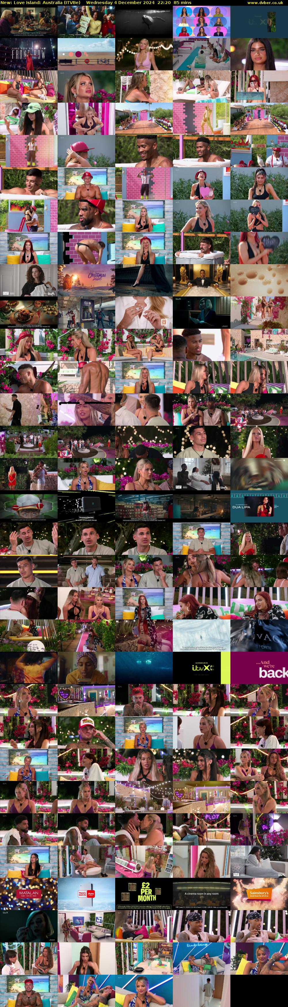 Love Island: Australia (ITVBe) Wednesday 4 December 2024 22:20 - 23:45