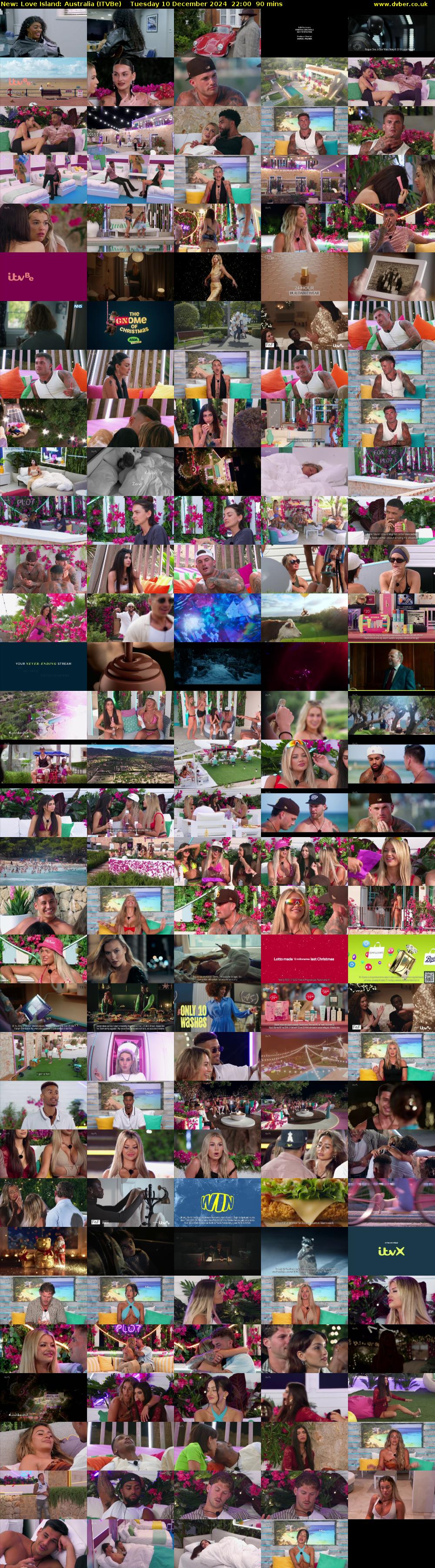 Love Island: Australia (ITVBe) Tuesday 10 December 2024 22:00 - 23:30