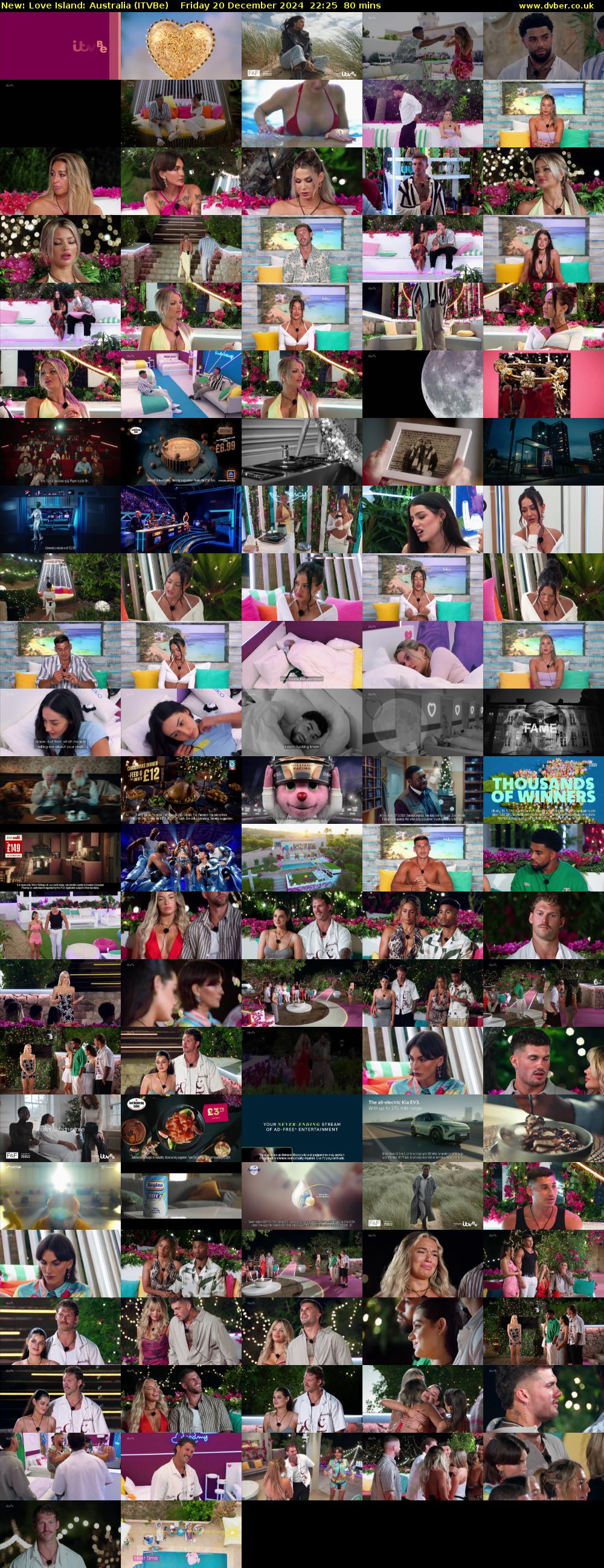 Love Island: Australia (ITVBe) Friday 20 December 2024 22:25 - 23:45