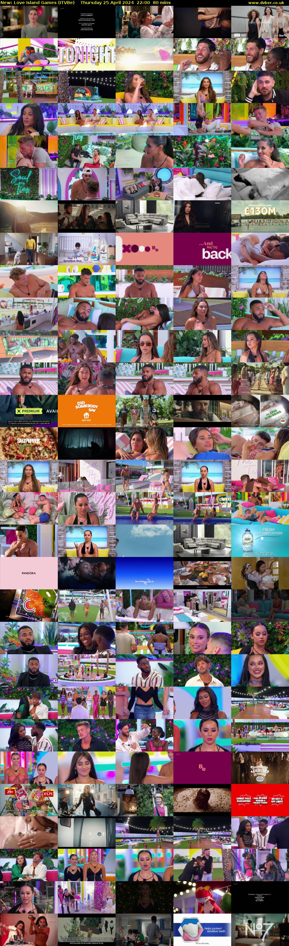 Love Island Games (ITVBe) Thursday 25 April 2024 22:00 - 23:20