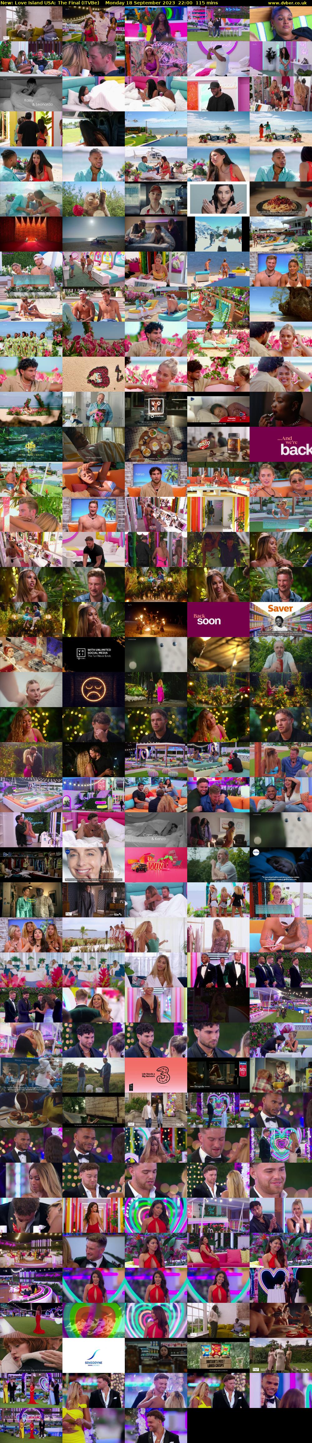 Love Island USA: The Final (ITVBe) Monday 18 September 2023 22:00 - 23:55