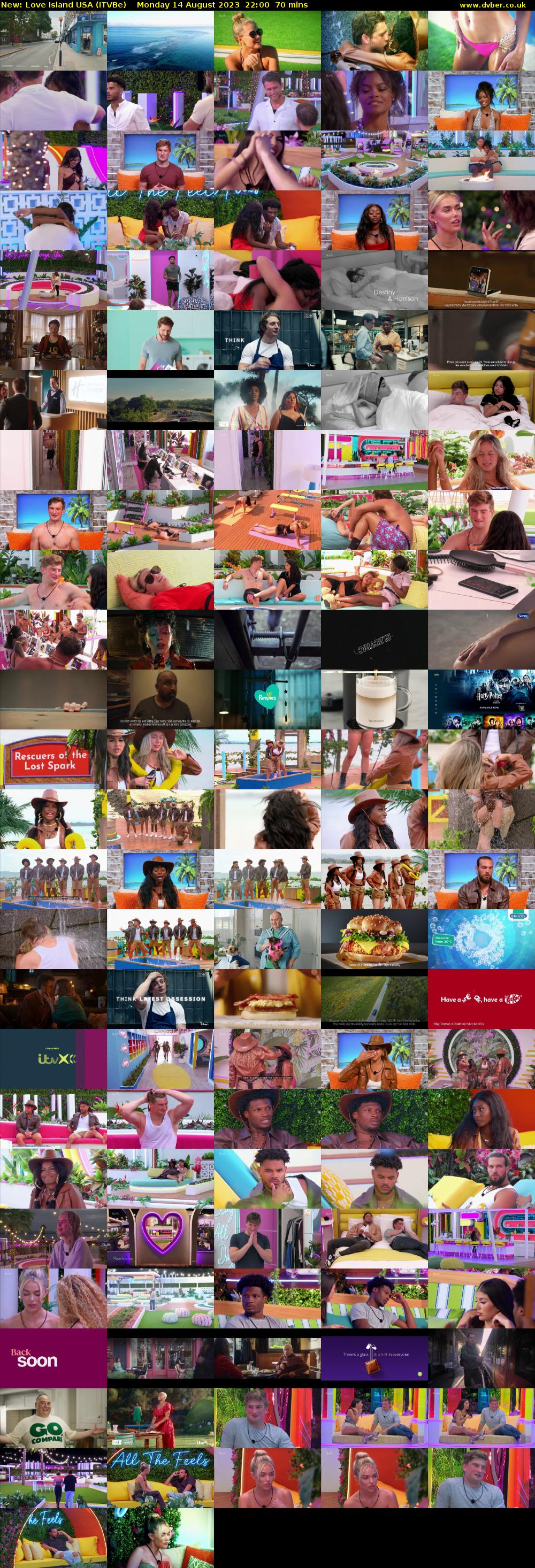 Love Island USA (ITVBe) Monday 14 August 2023 22:00 - 23:10