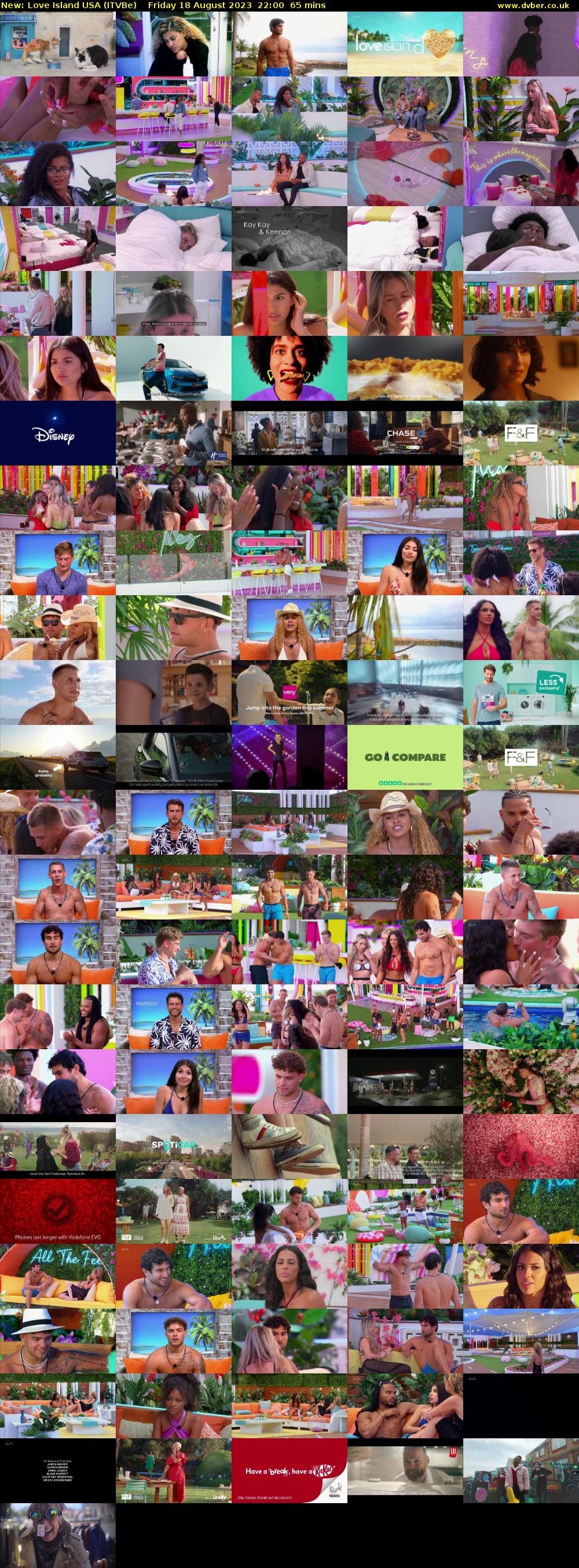 Love Island USA (ITVBe) Friday 18 August 2023 22:00 - 23:05