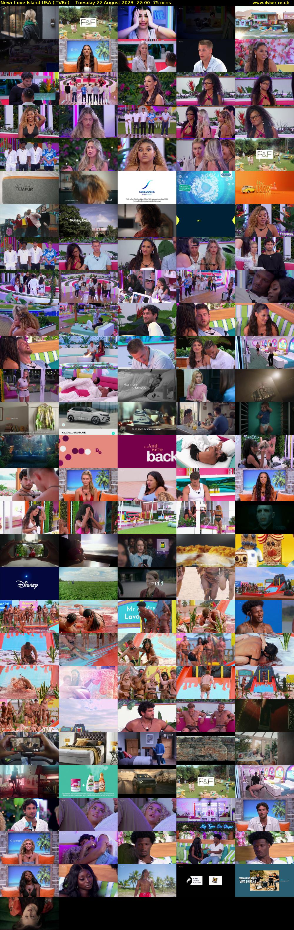 Love Island USA (ITVBe) Tuesday 22 August 2023 22:00 - 23:15