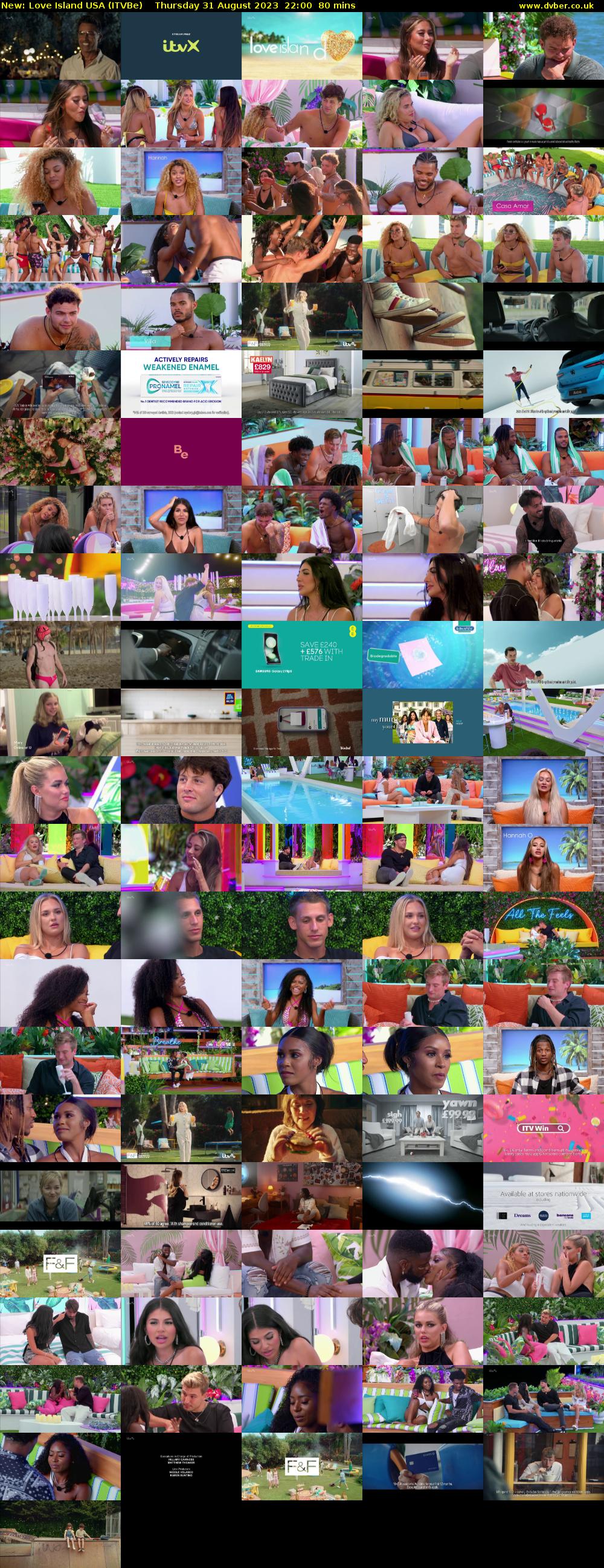 Love Island USA (ITVBe) Thursday 31 August 2023 22:00 - 23:20