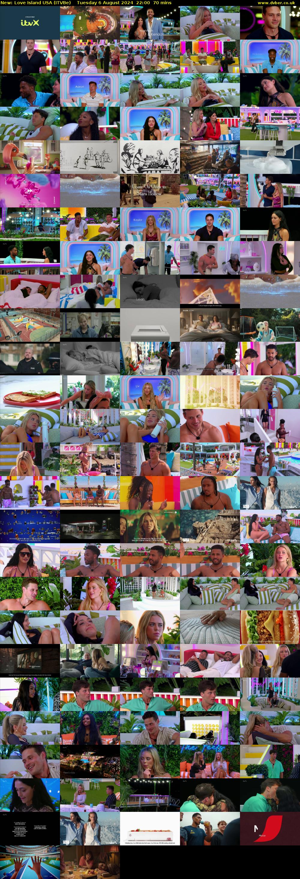 Love Island USA (ITVBe) Tuesday 6 August 2024 22:00 - 23:10