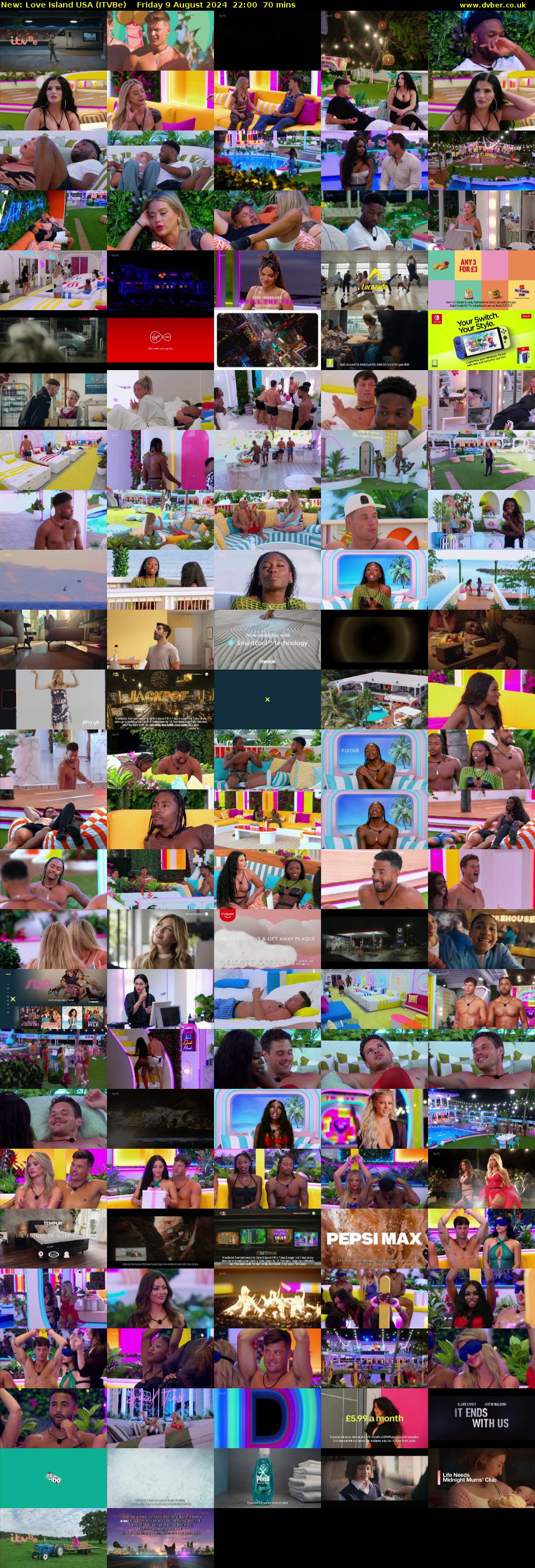 Love Island USA (ITVBe) Friday 9 August 2024 22:00 - 23:10