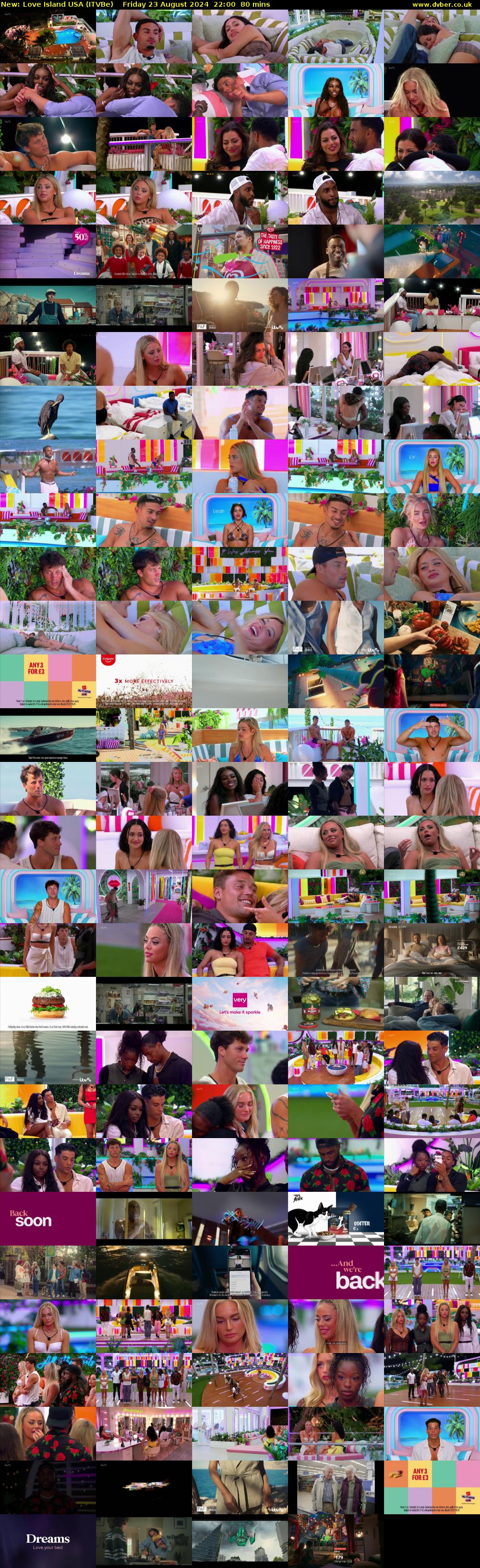 Love Island USA (ITVBe) Friday 23 August 2024 22:00 - 23:20