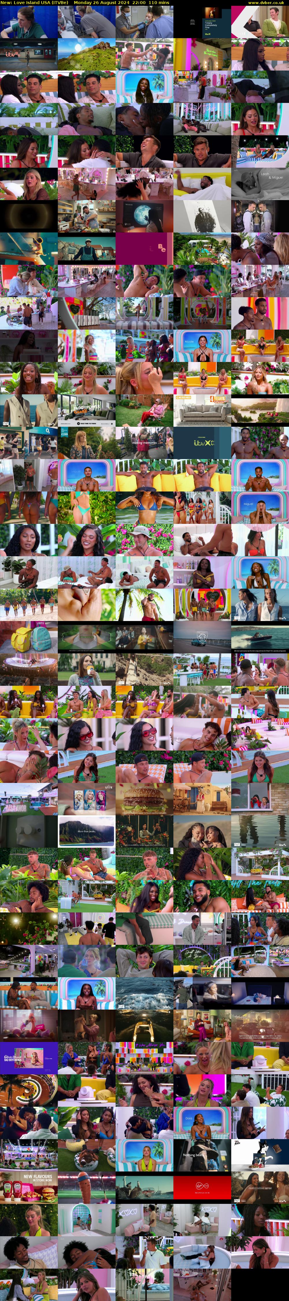Love Island USA (ITVBe) Monday 26 August 2024 22:00 - 23:50