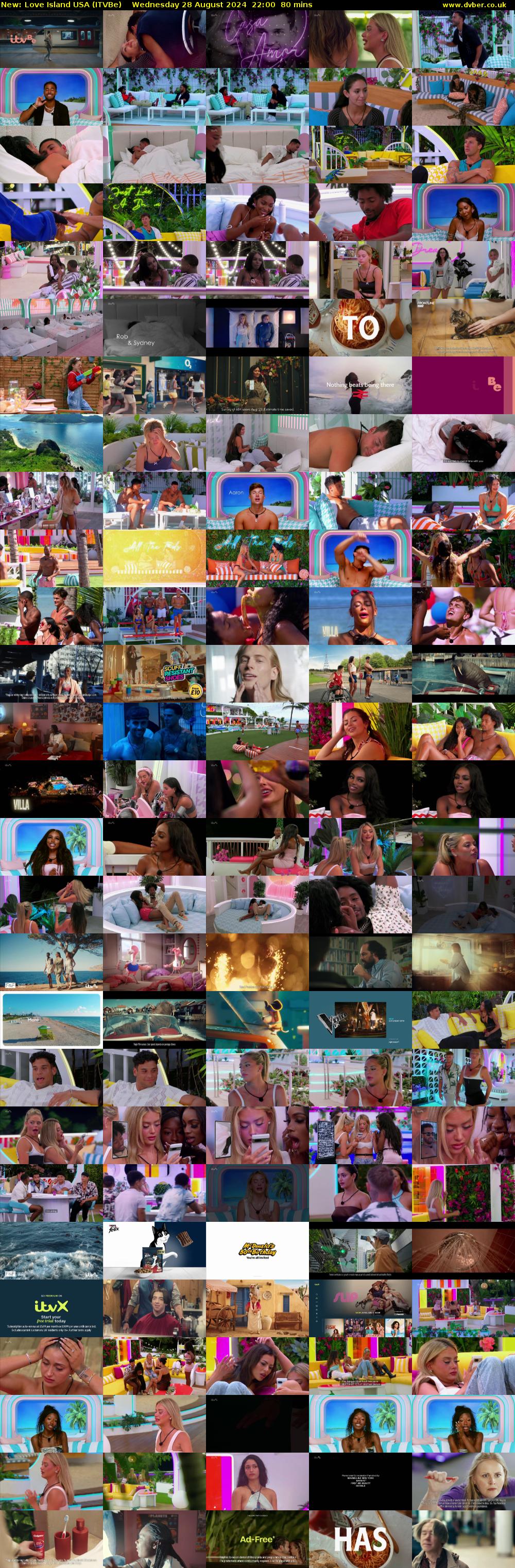 Love Island USA (ITVBe) Wednesday 28 August 2024 22:00 - 23:20
