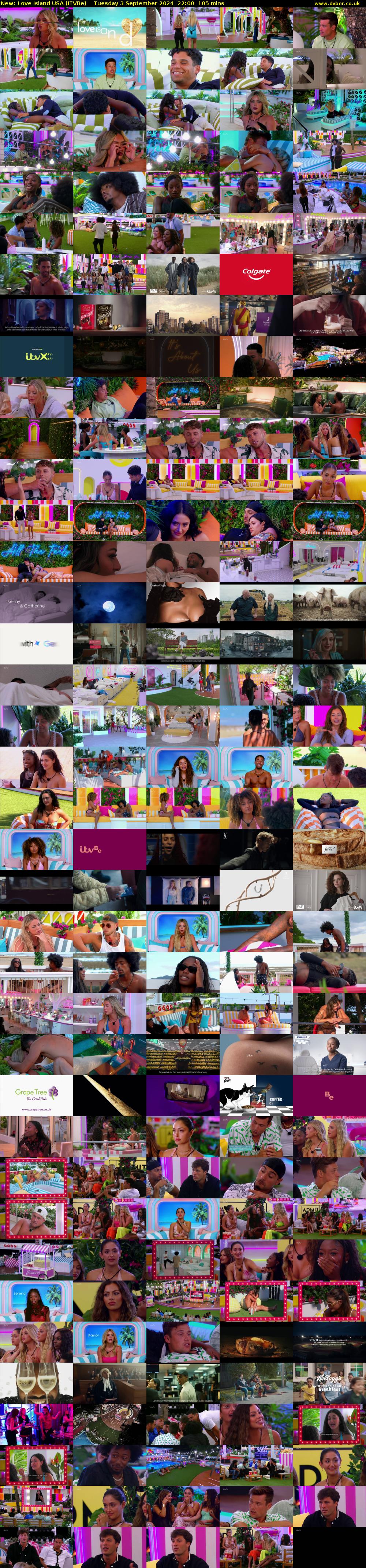 Love Island USA (ITVBe) Tuesday 3 September 2024 22:00 - 23:45