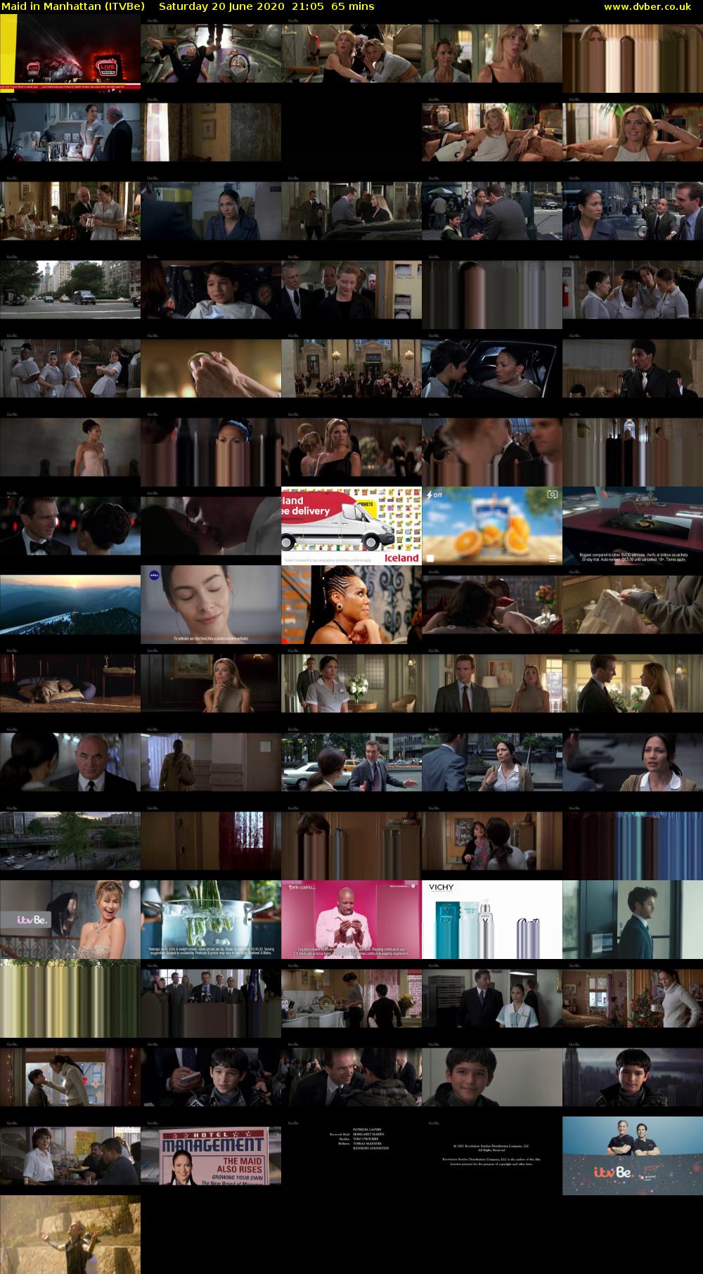 Maid in Manhattan (ITVBe) Saturday 20 June 2020 21:05 - 22:10