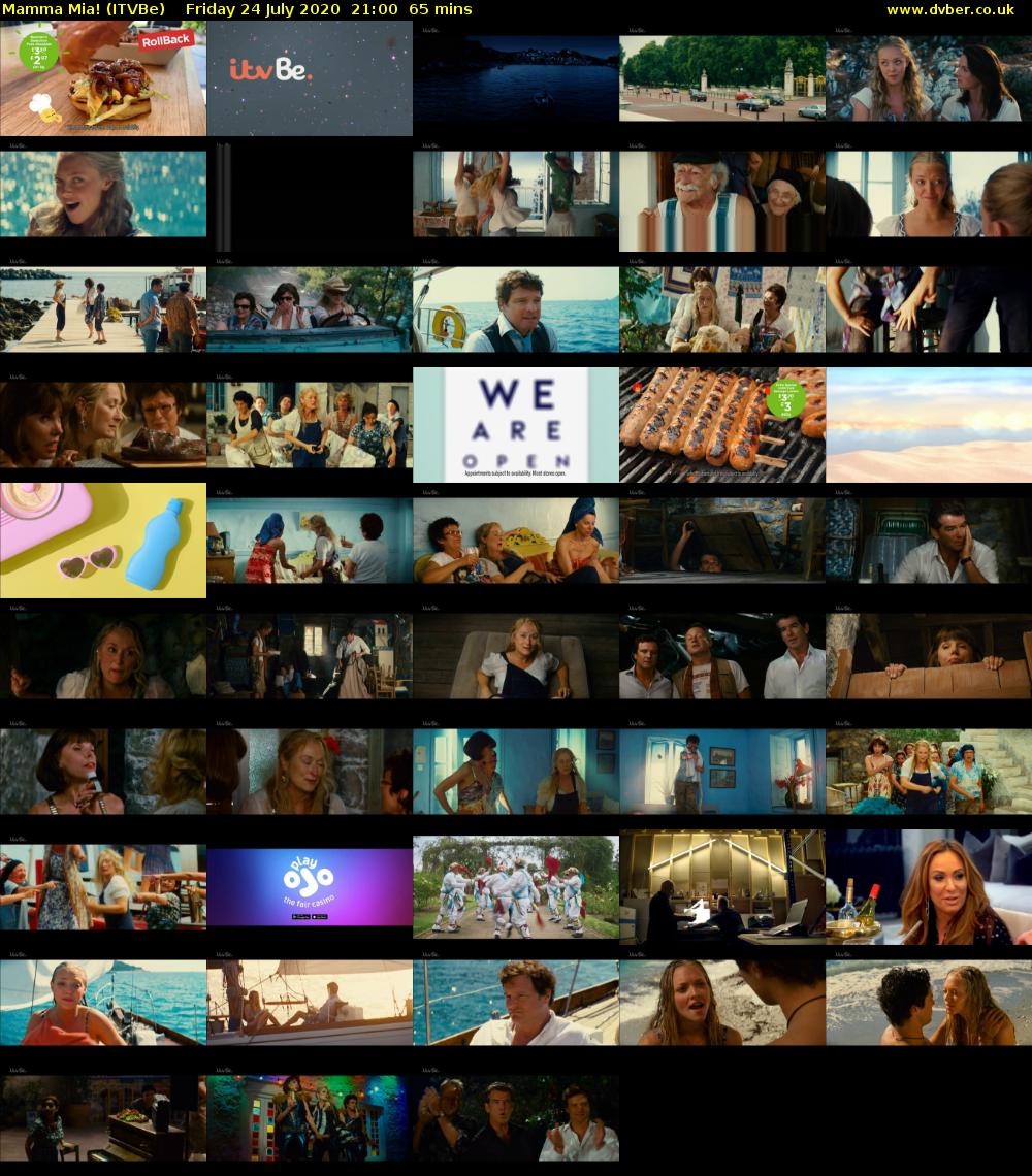 Mamma Mia! (ITVBe) Friday 24 July 2020 21:00 - 22:05