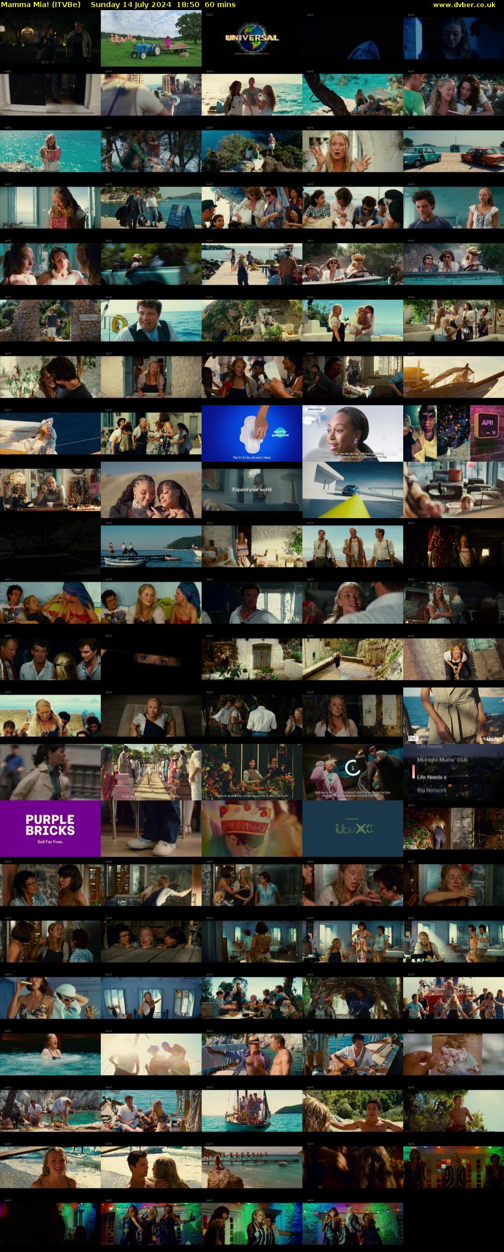 Mamma Mia! (ITVBe) Sunday 14 July 2024 18:50 - 19:50