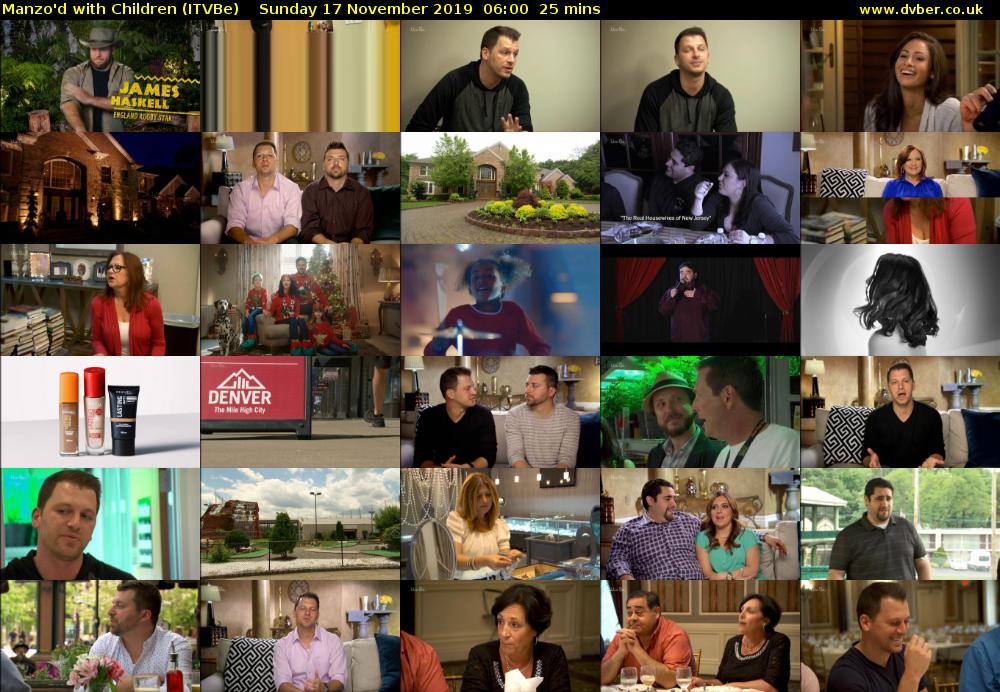 Manzo'd with Children (ITVBe) Sunday 17 November 2019 06:00 - 06:25