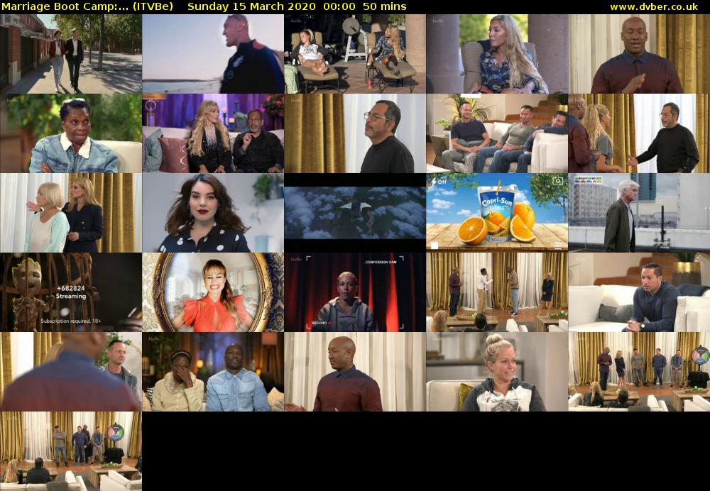 Marriage Boot Camp:... (ITVBe) Sunday 15 March 2020 00:00 - 00:50